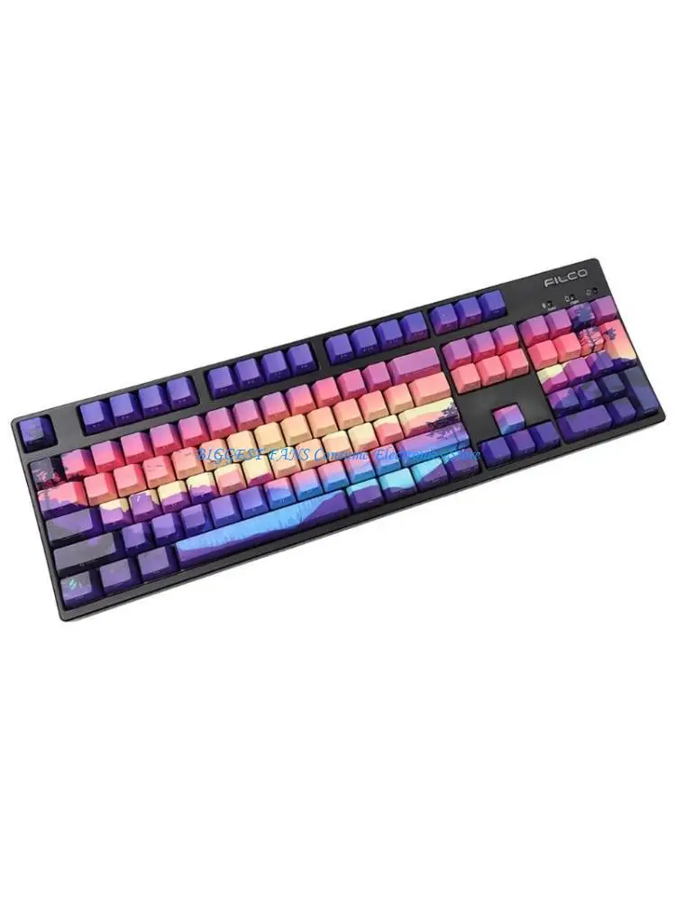 

OEM Profile Keycaps PBT 5 Face Dye-Sub 128 Keys Full Set 6.25U Spacebar For GH60 \ IKBC \ duck / 128keys