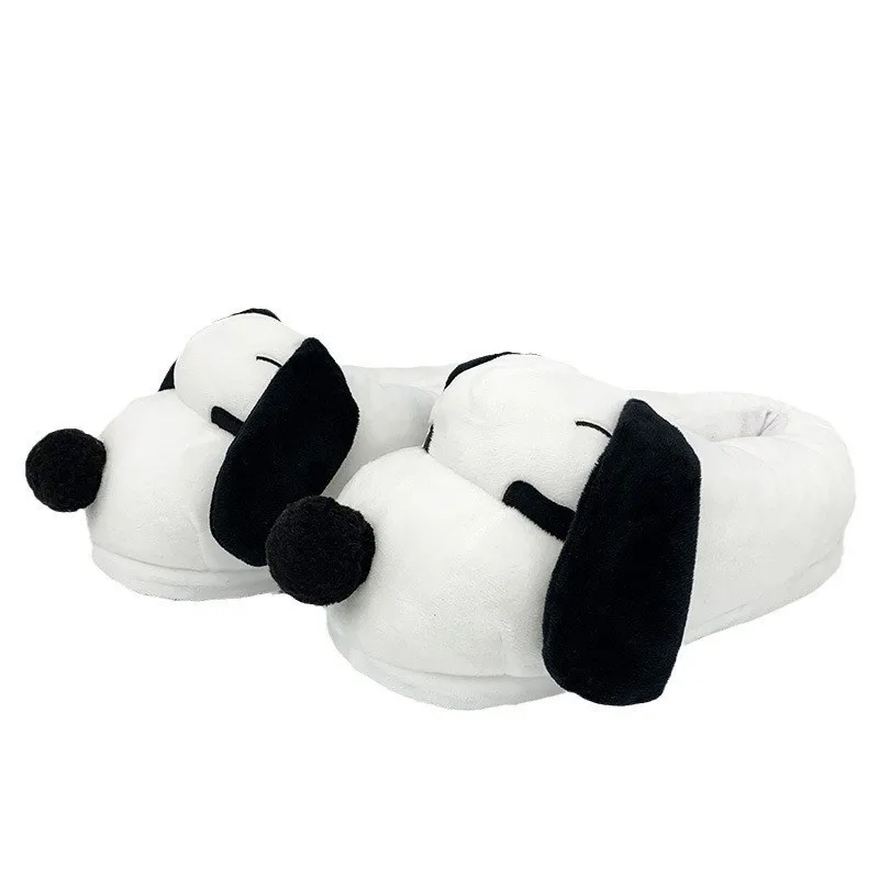 かわいい漫画スヌーピーぬいぐるみ綿スリッパ柔らかい底の快適なスリッパ秋と冬の家の装飾友人のホリデーギフト