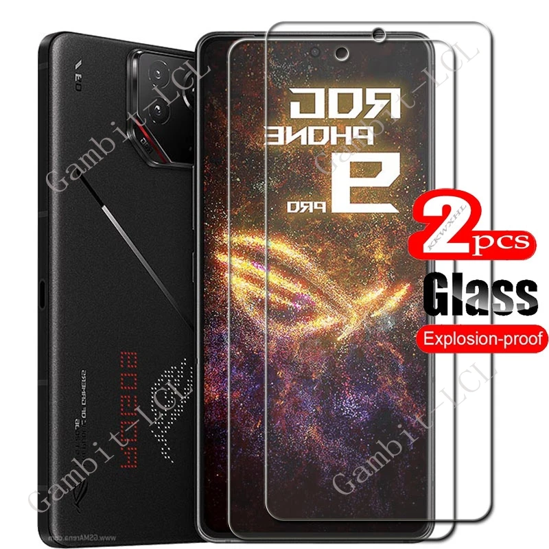 2PCS HD FOR ASUS ROG Phone 9 Pro  Tempered Glass Cover ON ROGPhone9Pro Phone9ProPhone9 9Pro Screen Protector Transparent Film