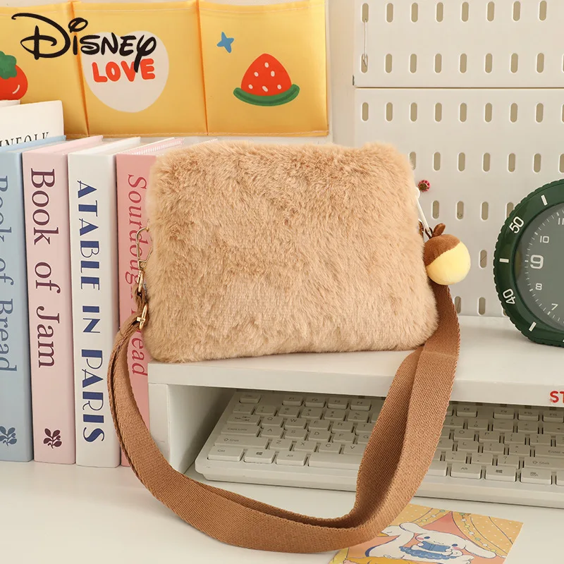 ディズニーぬいぐるみクロスボディバッグ漫画チップとデール大容量学生カジュアルハンドバッグ女の子のホリデーギフト通勤