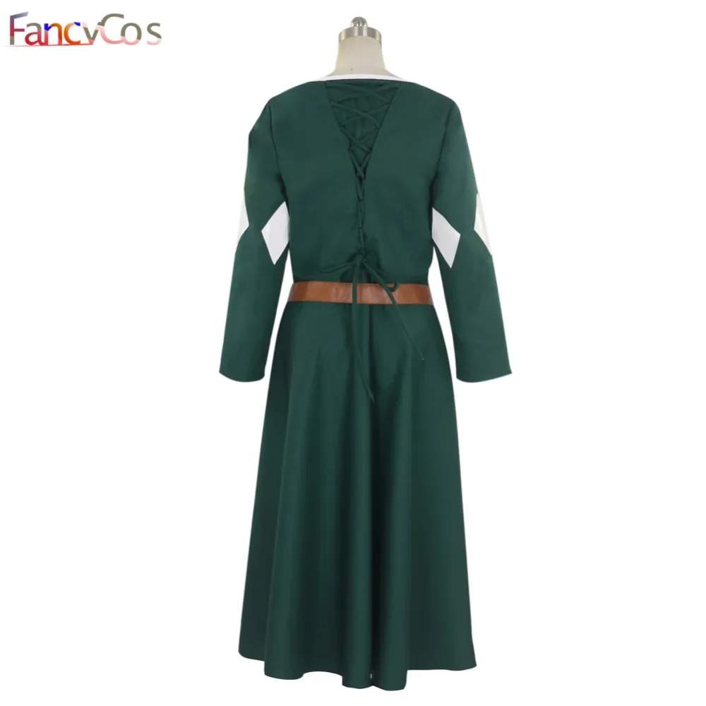 The Chronicles of Narnia Susan Cosplay Costume Party Dress Dark Green Skirt Plus Size Custom Made Halloween Carvinal