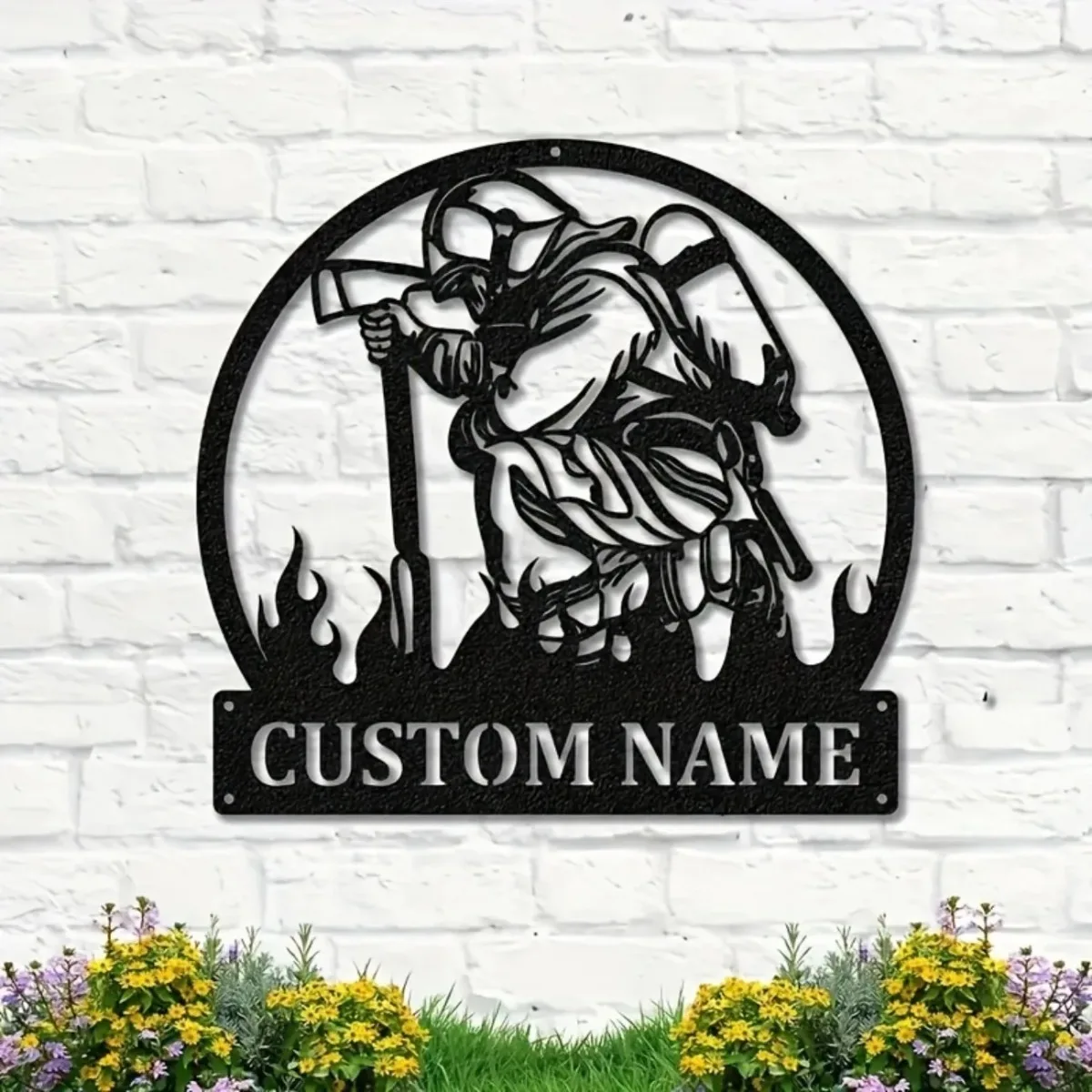 Custom Firefighter Metal Wall Art | Exquisite Craftsmanship | Ideal Gift for Firefighters | Versatile Indoor