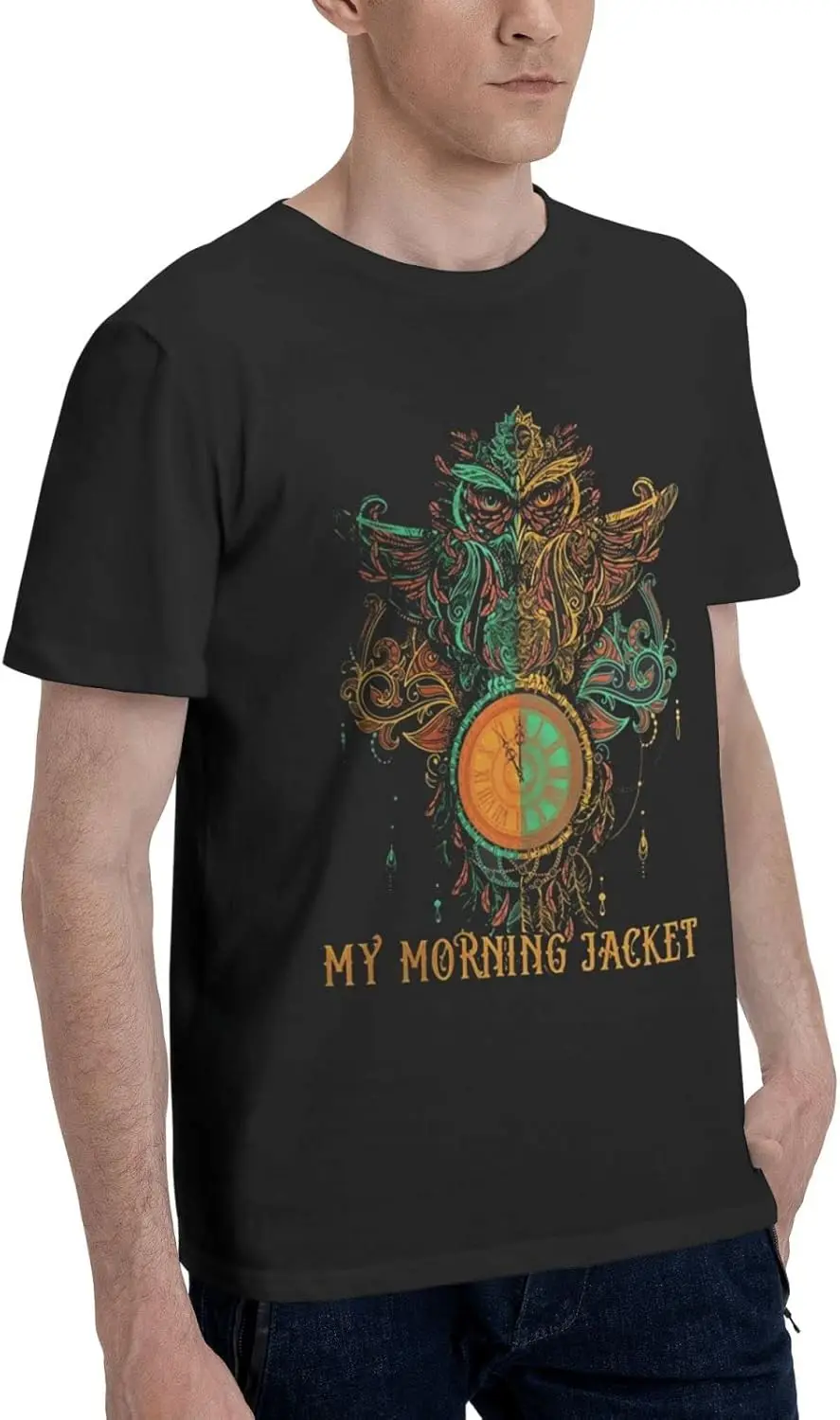 My American Morning Rock Jacket Band Shirt Hombres jóvenes y adultos Jóvenes Hombres Camisetas hawaianas de manga corta