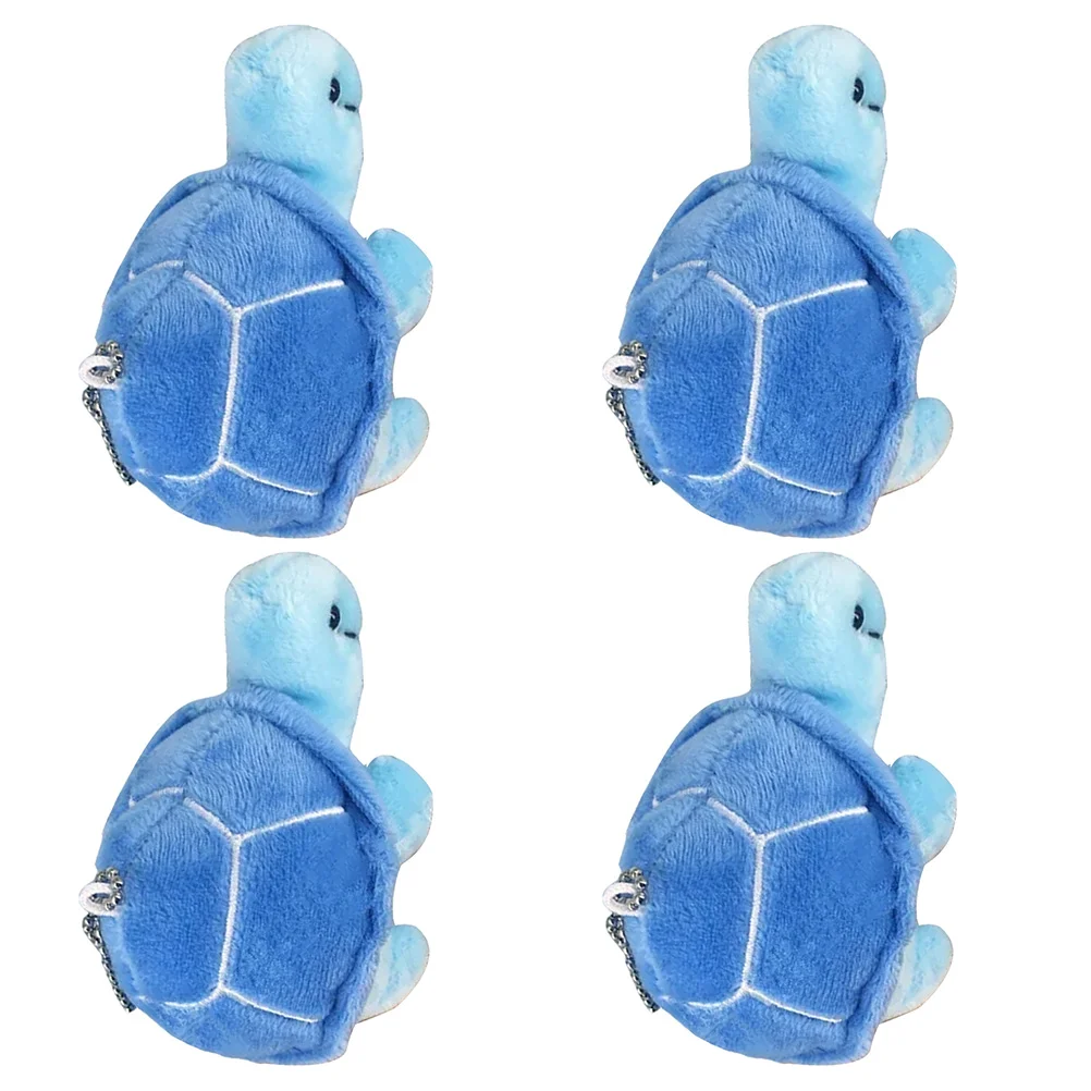 

4pcs Small Stuffed Animal Plush Turtle Stuffed Animal Keychain Charm Bag Hanging Ornament