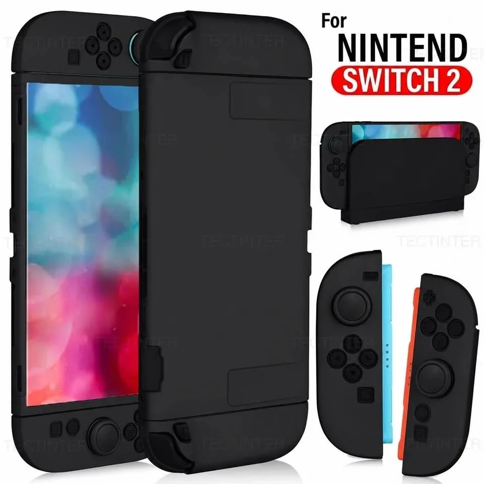 Capa de silicone TPU para a consola de jogos Nintendo Switch 2, com proteção total e revestimento antiderrapante, ideal como acessório para a Switch 2.
