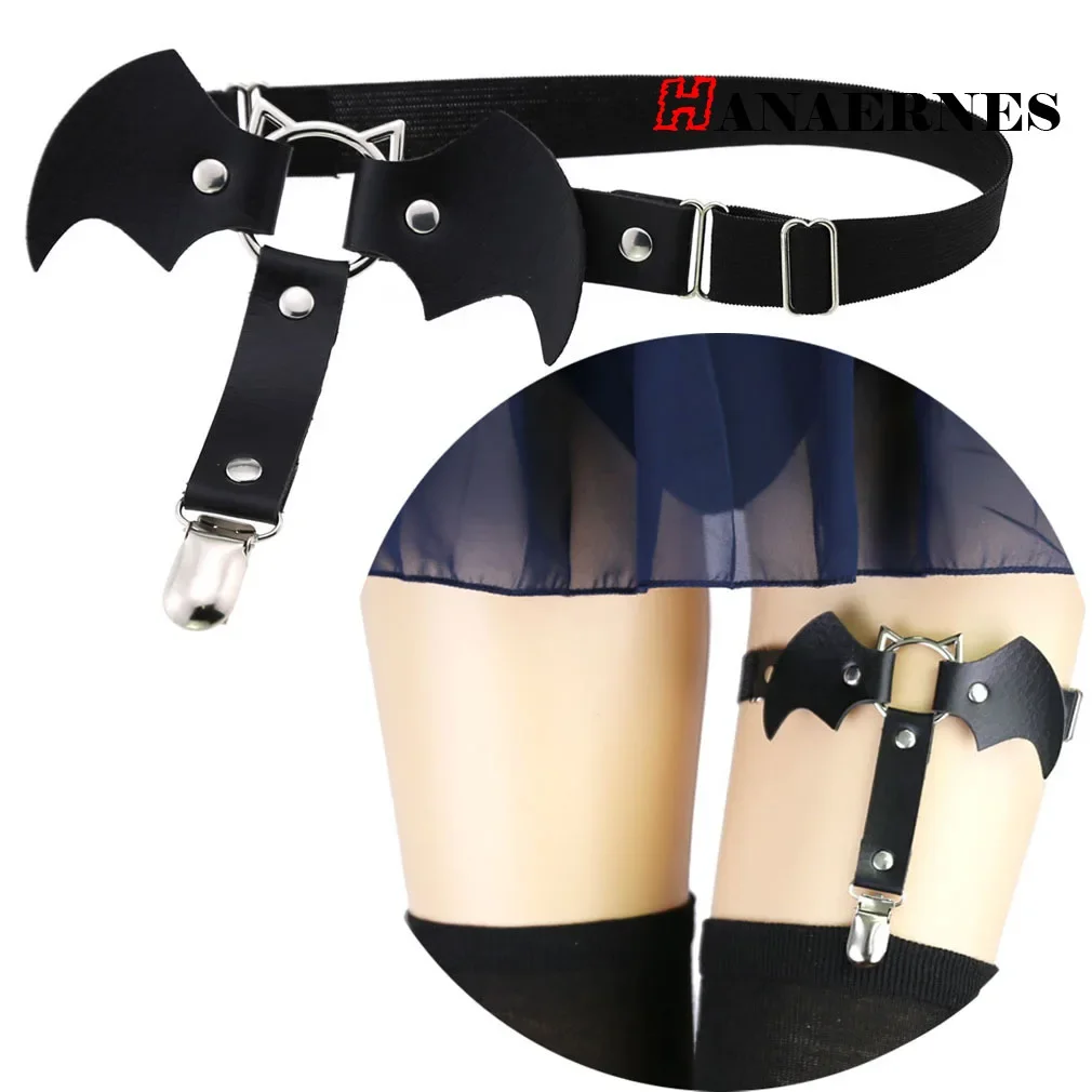 

Punk Style Rock Bat PU Leather Garter Belt Street Dance Nightclub Bar Sexy Leg Ring Ankle Ring Hanging Sock Clip