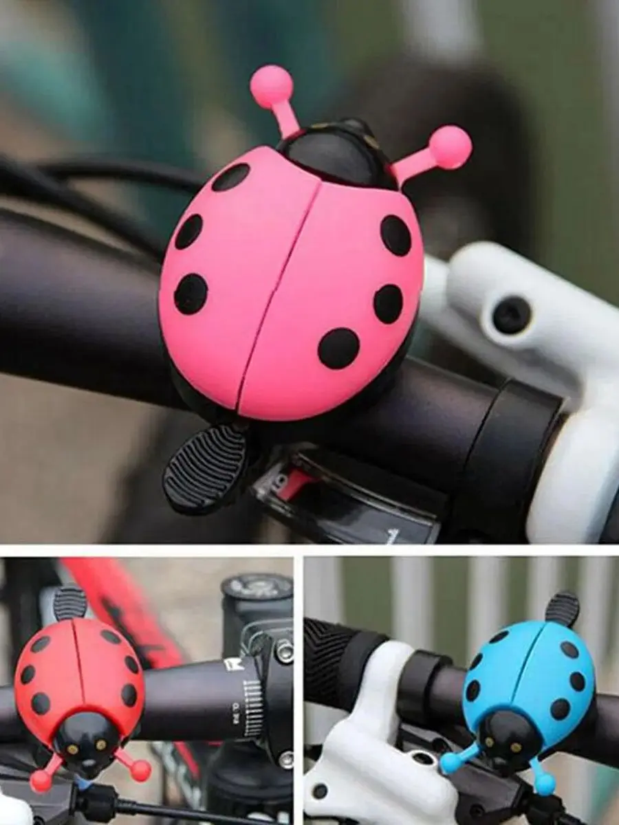 AliExpress pinmoap Bicycle Beetle Ladybug Bell Cute Bell Horn Sound Loud And Clear Bicycle Warning Mini Horn Suitable For Children'S Bicycle 1PC