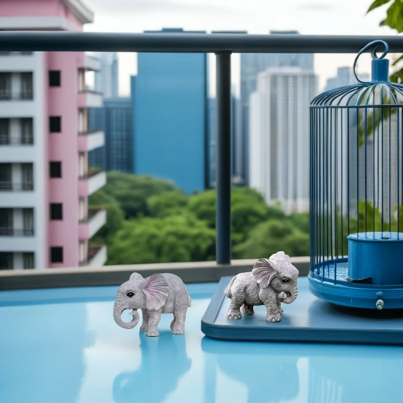 

6pcs Resin Elephant s Adorable Animal nament Home Decor Micro L Accessory Cute Desk Garden Supplies