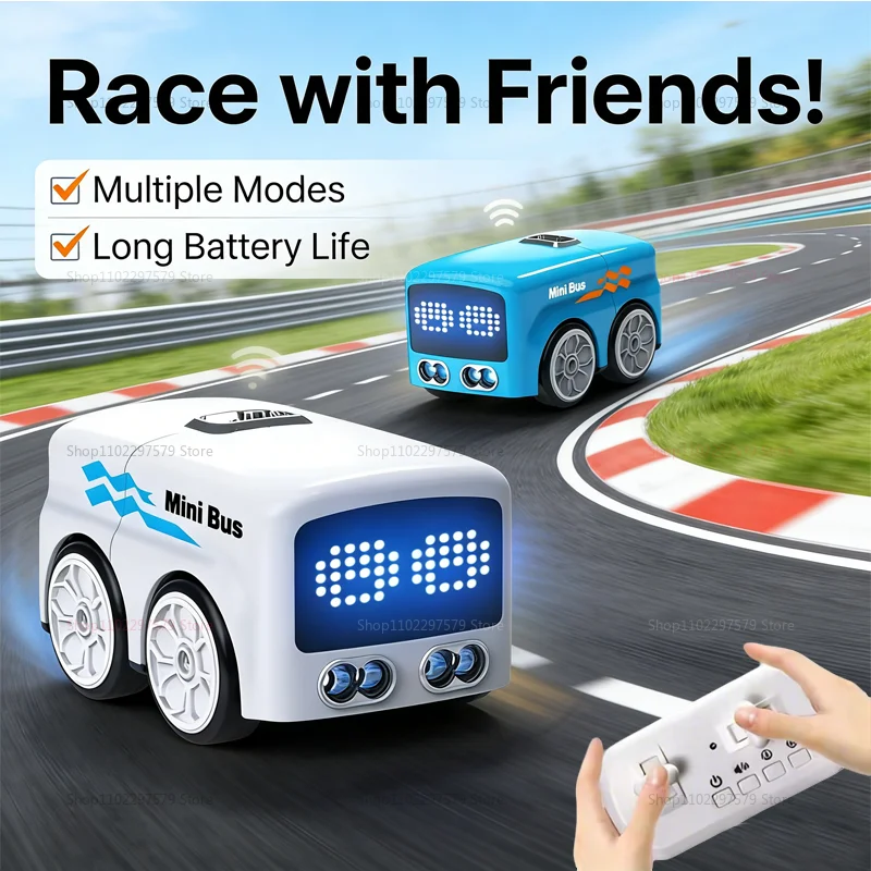 

Радиоуправляемый мини-автобус для детей: умное управление жестами, индукционное управление, мультяшный дизайн, идеально подходит для игр на улице и обучения