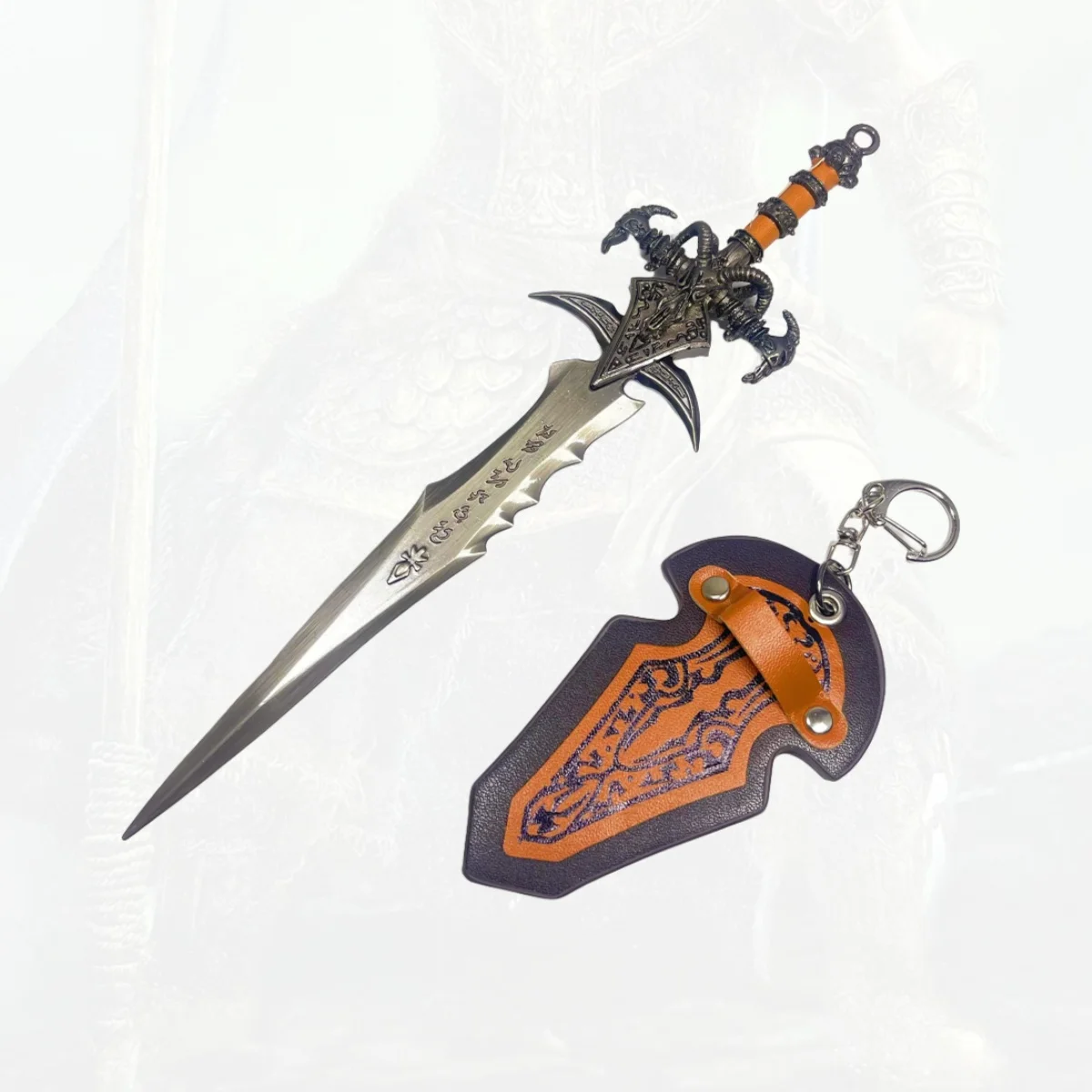 8.6 inch World of Warcraft Frostmourne Metalen Katana Zwaard Originele Ninja Mes Japanse Katana Sabel Cosplay Accessoires Prop Speelgoed