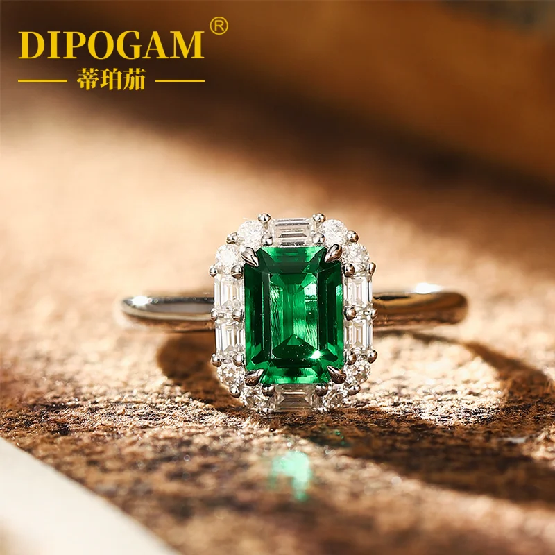 

Модное кольцо для повседневной носки с изумрудом восьмиугольной формы, позолоченное 18-каратным золотом, из серебра 925 пробы, этично произведенное