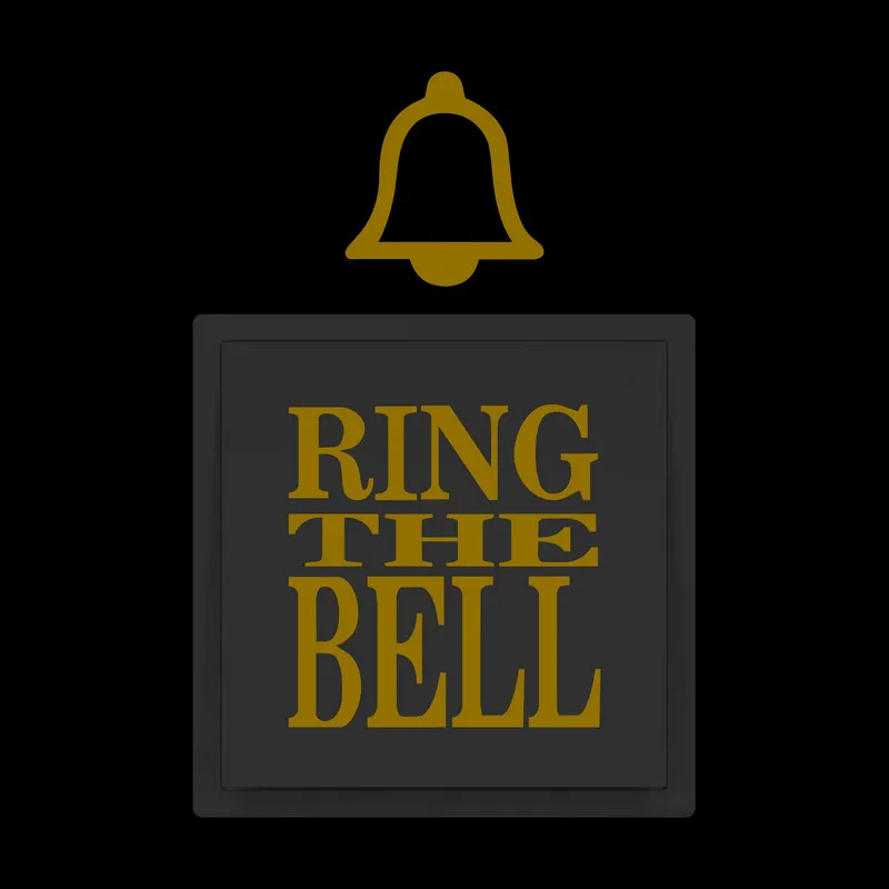 Ring the Bell Open Door Sign Glow Stickers Doorbell Marking Luminous Stickers Shop Decor Home Decoration Decal