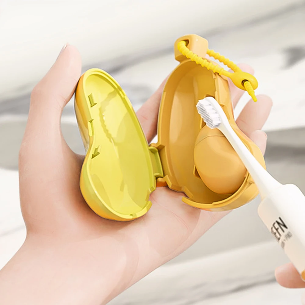 غطاء فرشاة أسنان على شكل موز وحقيبة سفر معجون أسنان، حامل سيليكون مقاوم للغبار، للتخييم، المنزل #4