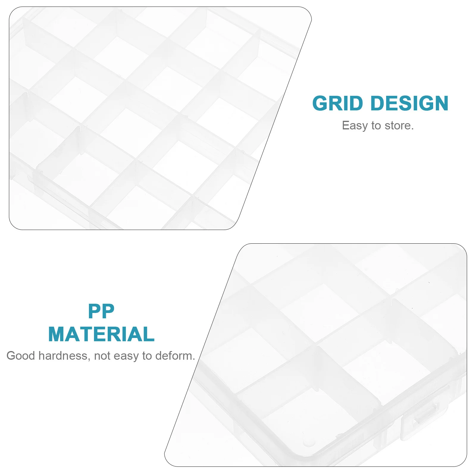 

3Pcs Clear Tackle Organizer Box with Dividers 24 Grids Heavy Duty PP Material Compact Fishing Gear Storage Case Portable Wall