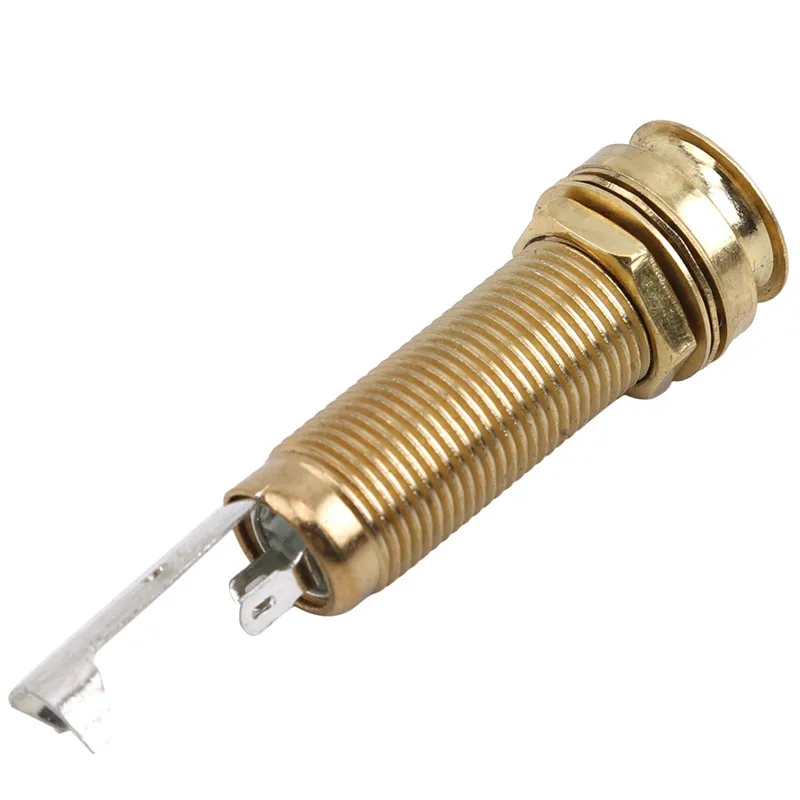 Threaded Cylinder Electric Guitar Pickup Endpin Jack Output Input Jack Acoustic Electric Guitar Stereo End Pin Jacks