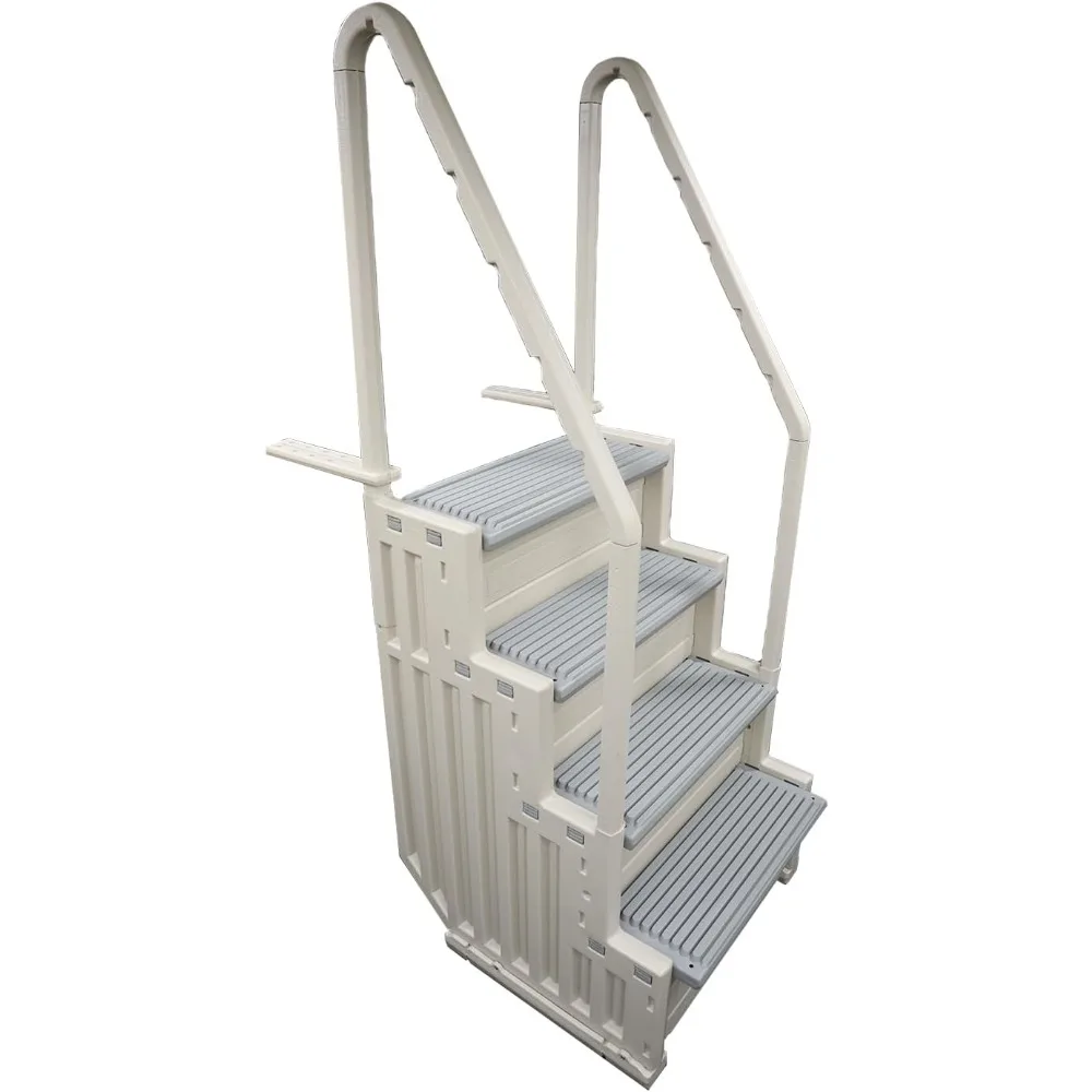 

Step-1X: Sturdy Above Ground Entry System with Handrails and Slip-Resistant Steps,Easy Installation, Supports up to 400 lbs