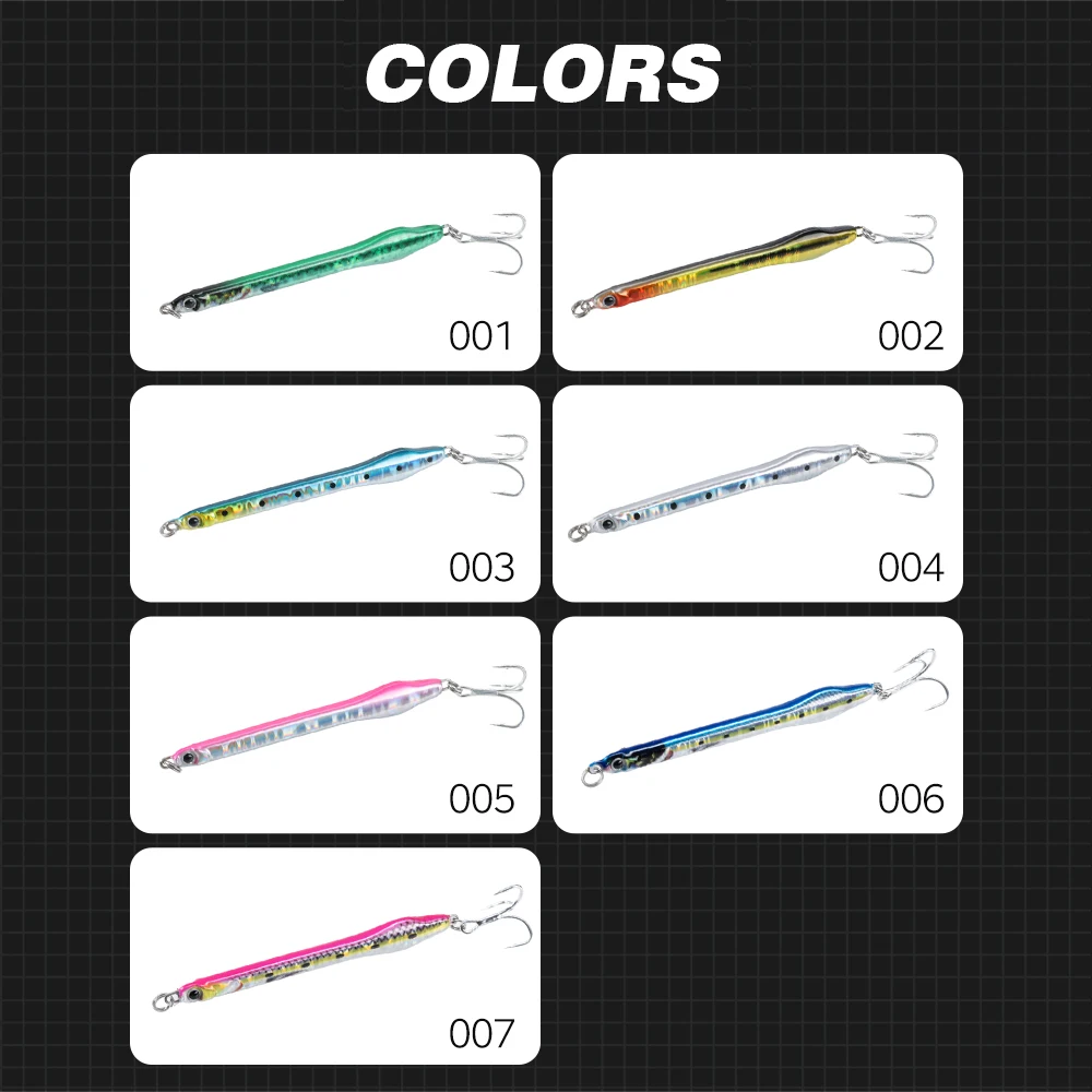 Hunthouse Metal Jig Fishing Lures 77mm/20g Saltwater Slow Sinking Laser Jigging Baits Wide Tailed For Bass Tuna Fish Tackle view 5