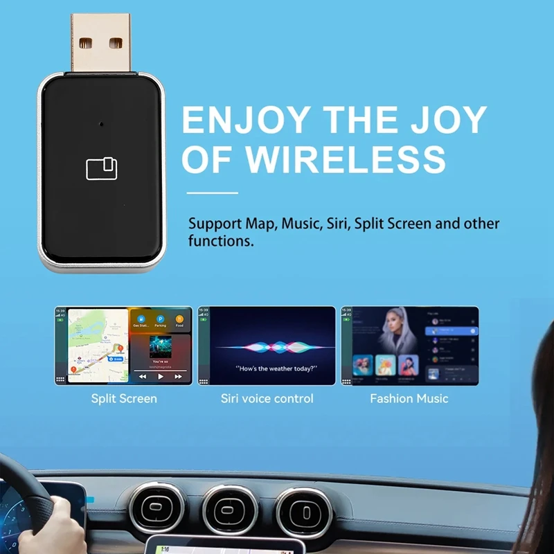 NEW Wireless Carplay Android Auto Wireless Adapter Smart Mini Box Plug And Play Wifi Fast Connect Universal For Nissan