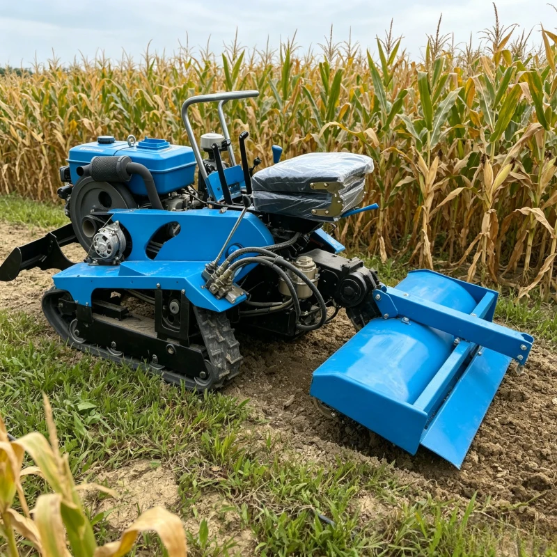 

Compact Rotary Cultivator Crawler Soil Tiller Effortless Backyard Weed Management Machine High Efficiency