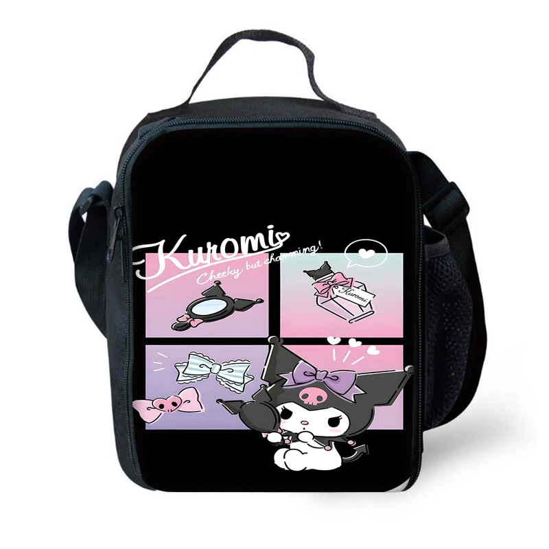 Child Insulated Cute anime Kuromi Large Capacity Bag for Boy and Girl Student Outdoor Picnic Resuable Thermal Cooler Lunch Box