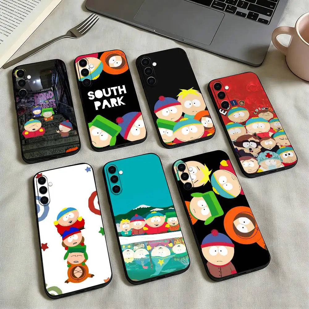 S-South P-Parks Phone Case For Samsung Galaxy A73,A72,A71,A70,A53,A52,A51,Others Soft Black Cover