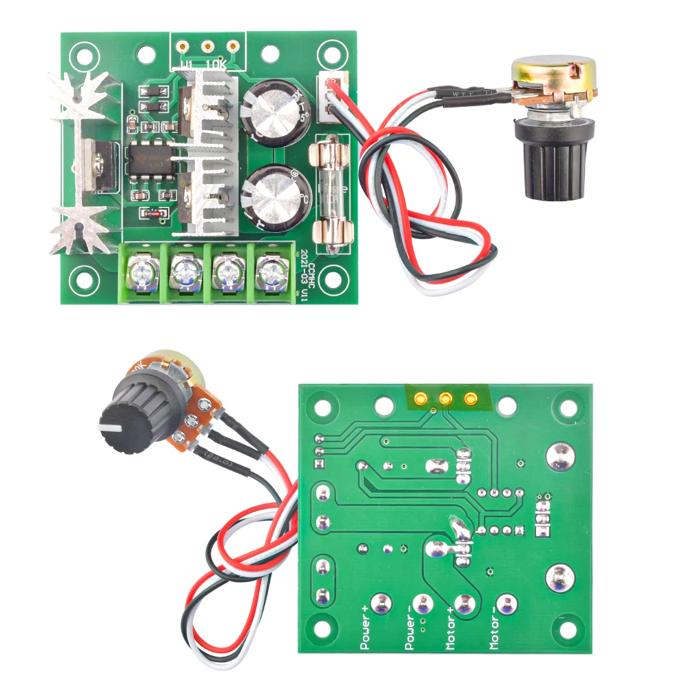 DC 12V-40V 12V 24V 36V 10A 400W Einstellbarer DC-Motor-Drehzahlregler PWM-Controller mit Drehpotentiometer-Schalter 100K Ohm – Detail 8