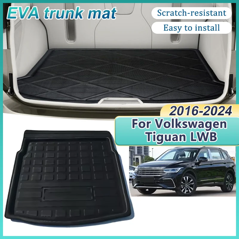 Kofferraum Matte für Volkswagen VW Tiguan L LWB Allspace MK2 2016 ~ 2024 Teppich Schutz Pad Boot Cargo Liner matten Fach Zubehör