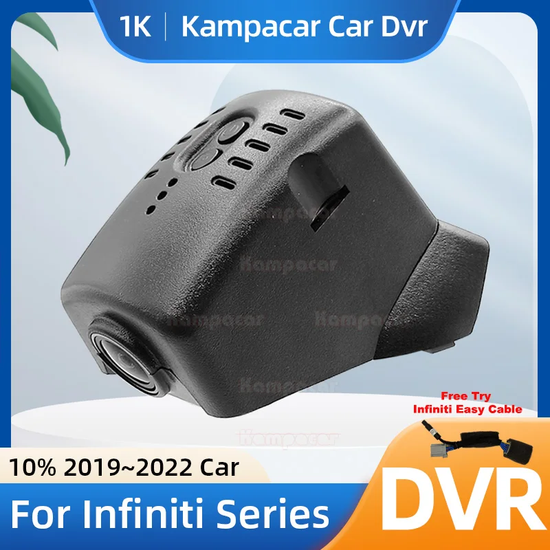 Kampacar IF07-1K 1080P Wifi Car Dvr Camera Dash Cam For Infiniti 73mm QX70 QX50 Q50 Q50L 2018-2022 10% Cars Dashcam