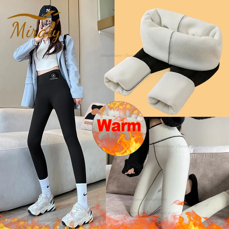 Moda feminina velo apertado novo outono inverno quente leggings cintura alta calças térmicas casuais calças de caxemira yoga ciclismo