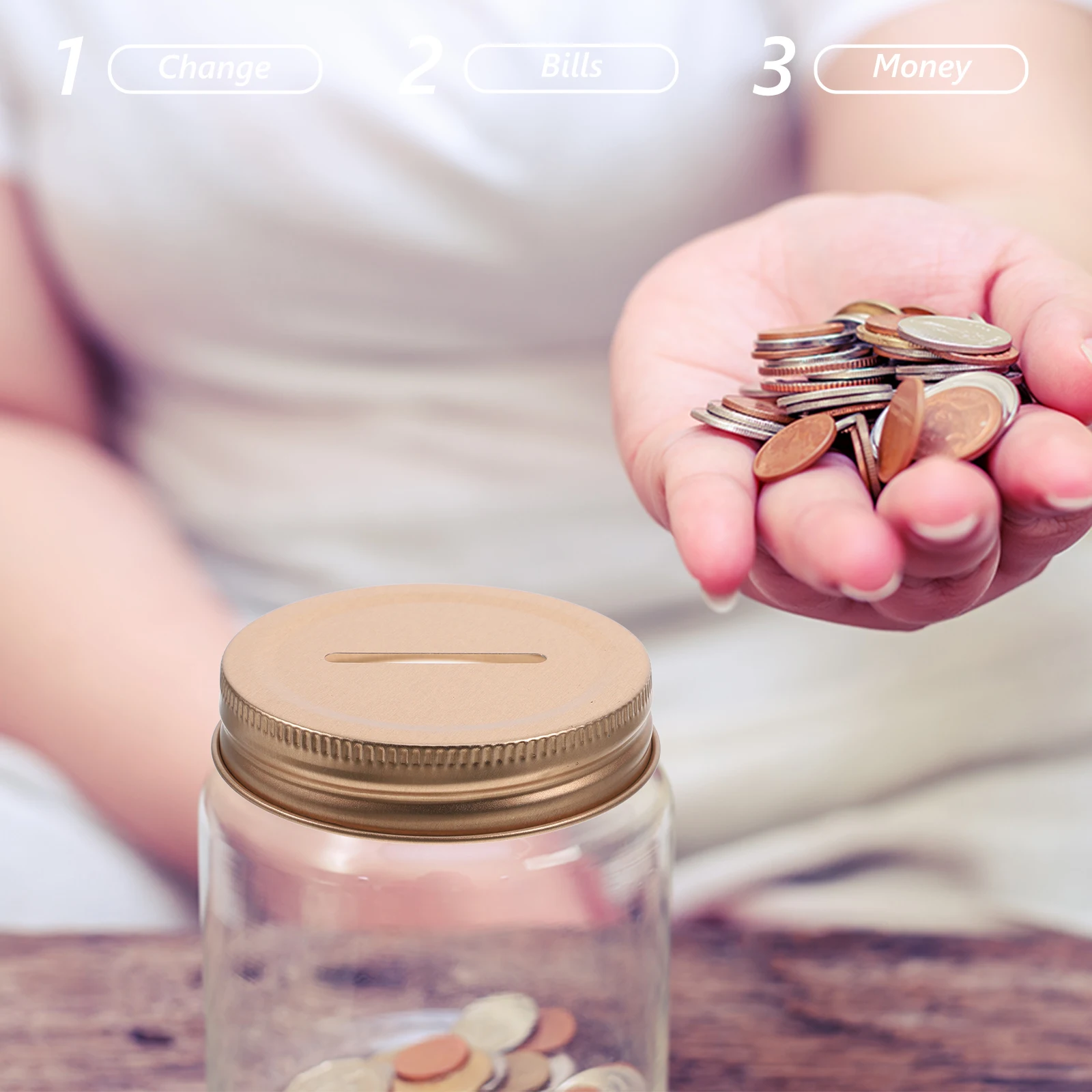 

20pcs Mason Jar Lids Leakproof Sealing Canning Lids Premium Tinplate Thick Heat Resistant Coin Jar Covers For Collecting Coins