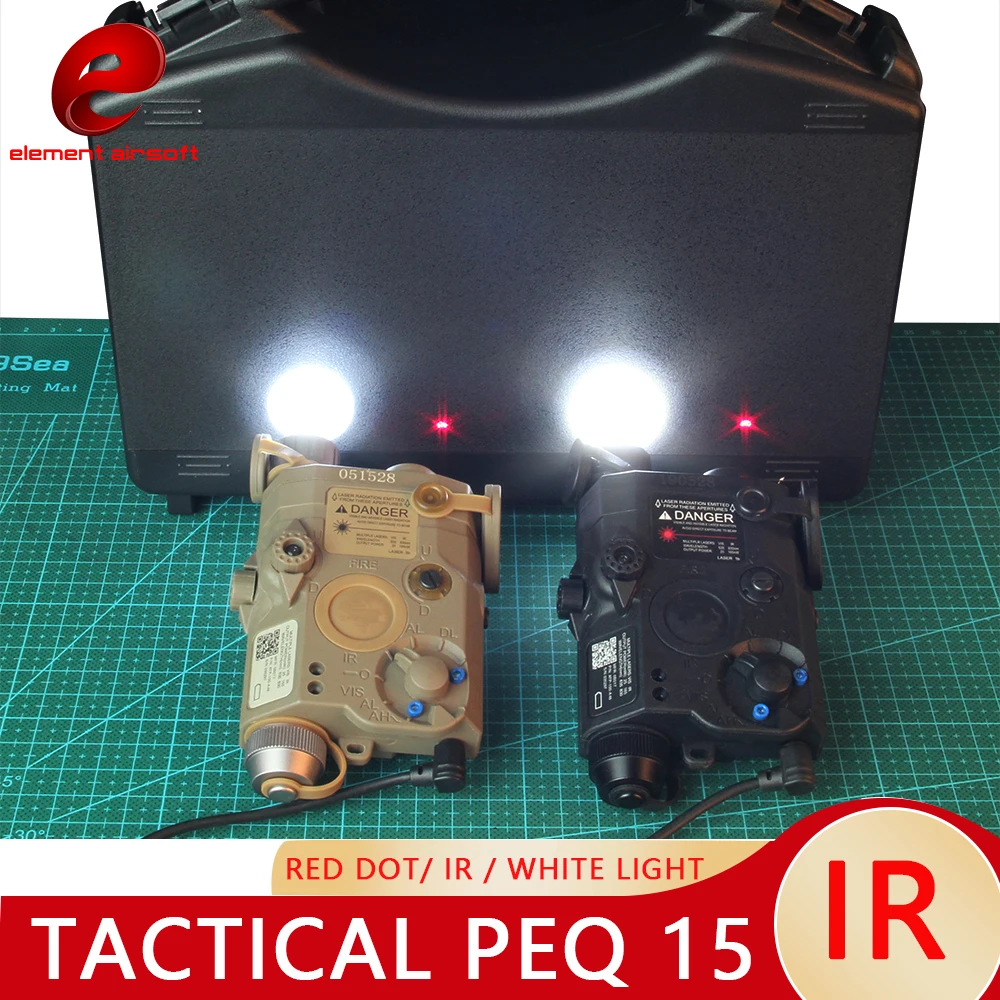 

FMA AN/PEQ-15 Battery Box Red Dot Laser+White LED Flashlight+ IR Night Vision Weapon Light 20mm Rail Hunting Rifle Airsoft PEQ