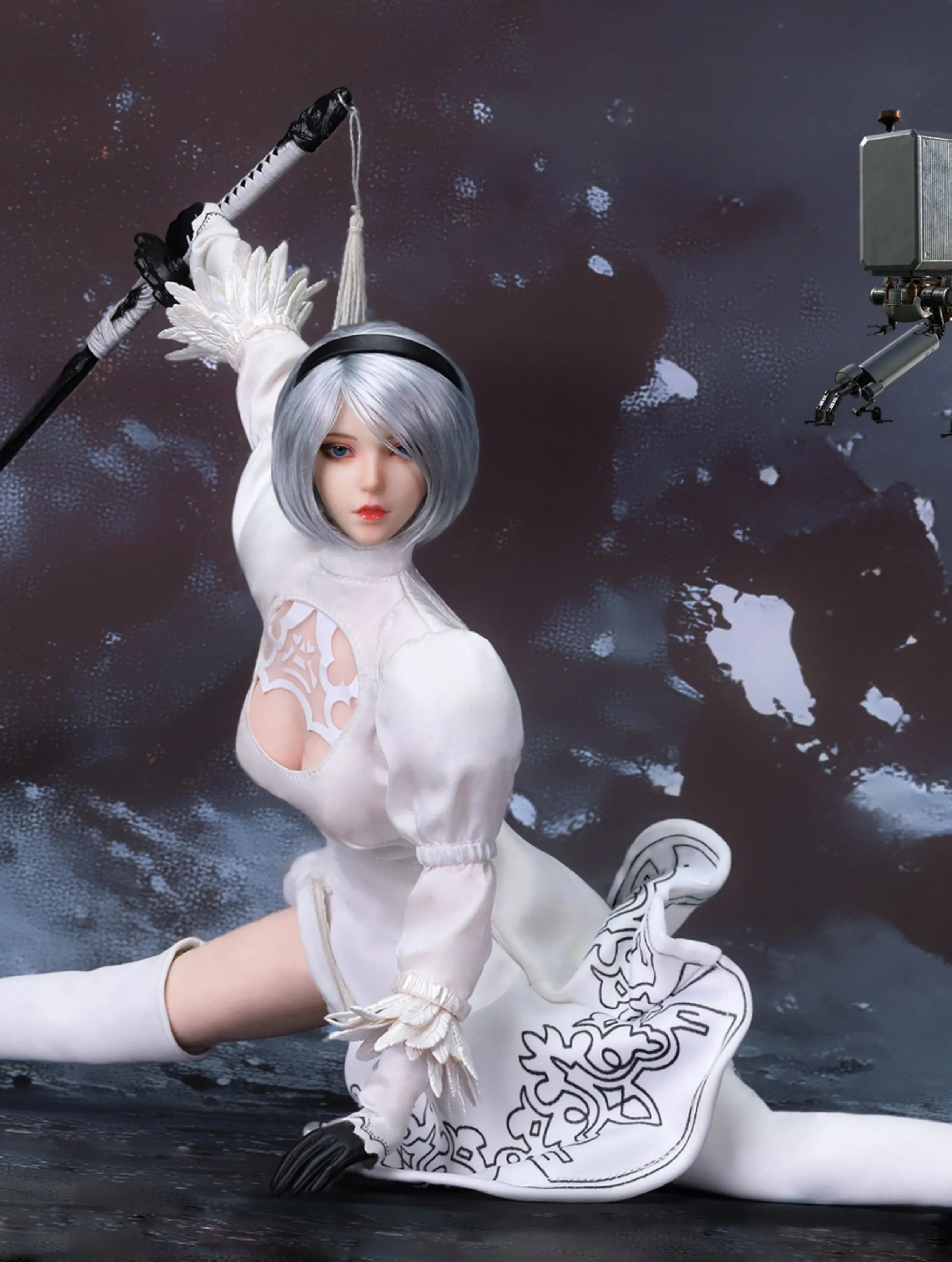 1/6 مقياس 2B فتاة رئيس نحت الأبيض الملابس القتالية مجموعة نموذج صالح 12 ''أنثى الجندي TBL S10D عمل الشكل الجسم دمية