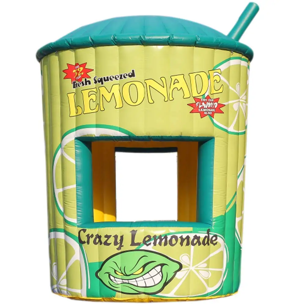 Inflatable Lemonade Stand Booth Outdoor Ticket Booth Inflatable Lemonade Cart Booth With Blower For Events Advertisings