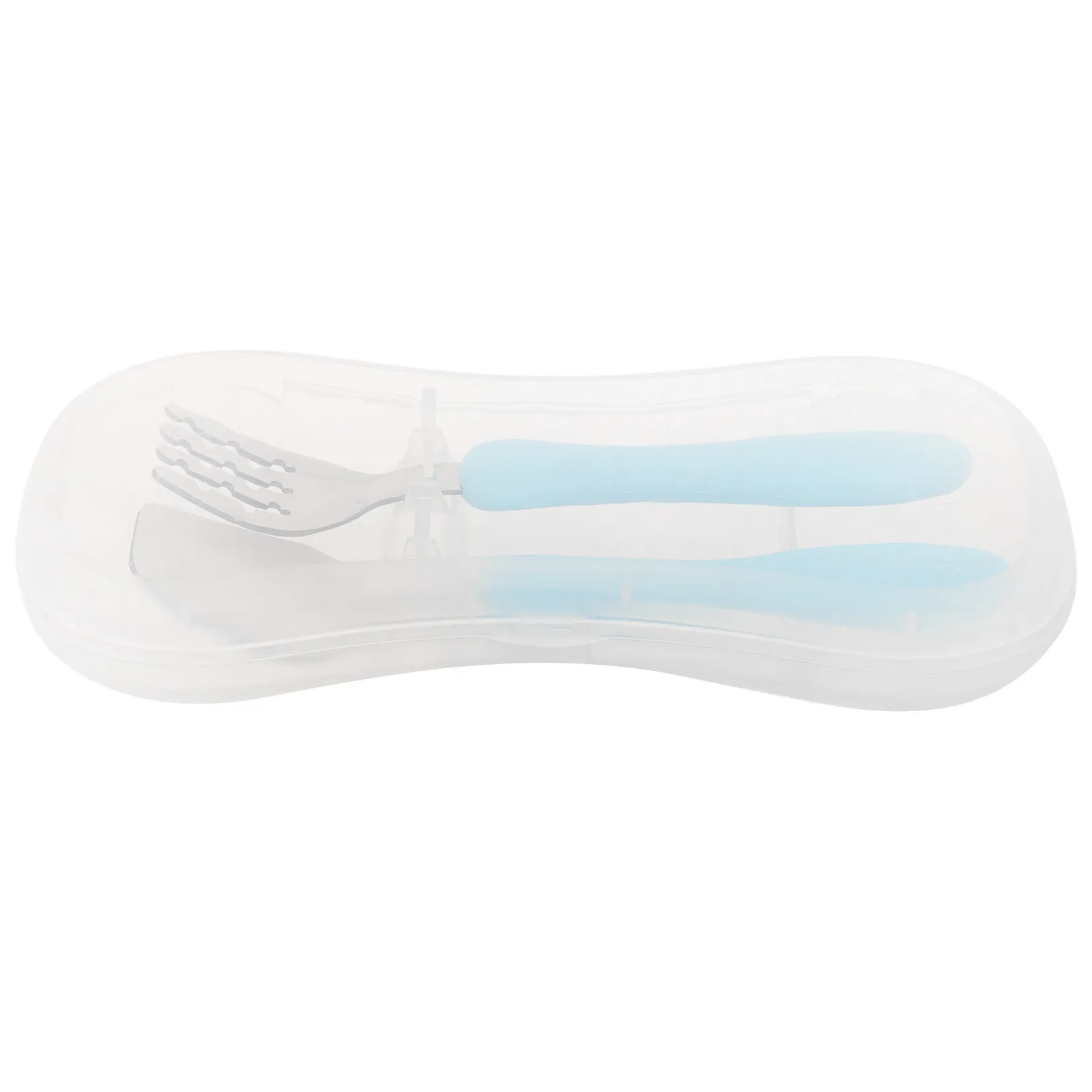 

1 комплект детских столовых приборов, ложка и вилка для самостоятельного кормления, компактные, легкие, безопасные, подарок на день рождения или для малышей