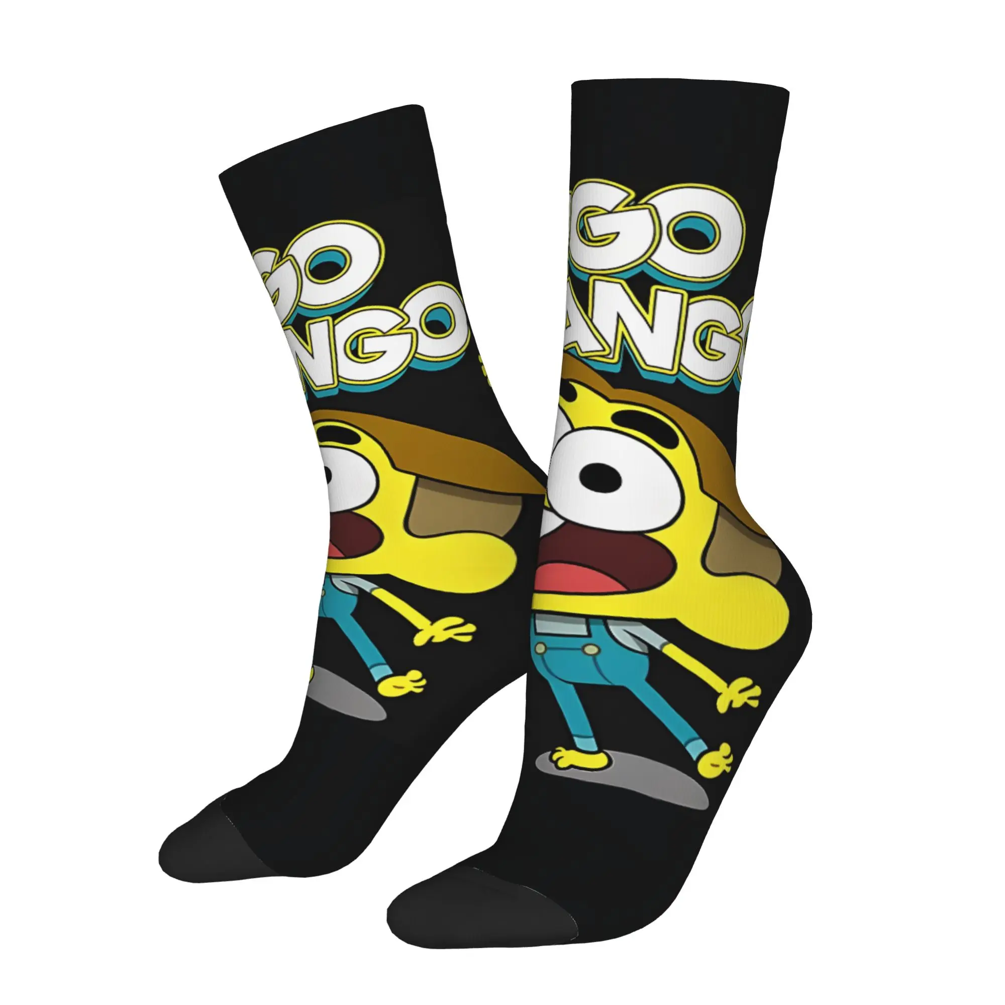 

Забавные носки Funny Sock Channel Big City Greens Cricket Bingo Bango с винтажным бесшовным принтом, мужские повседневные носки-круы, мужские носки с принтом