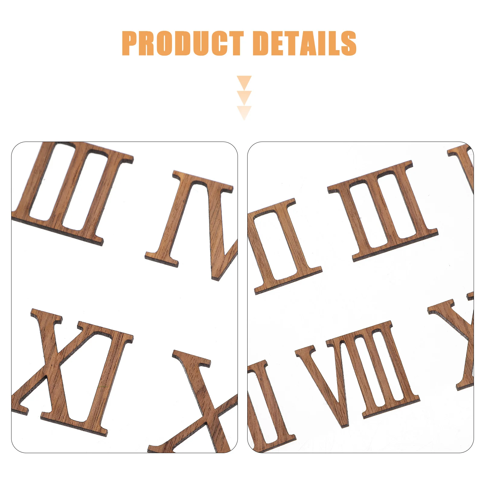 

12 Pcs Home Decor Clock Numbers for Making Kit Roman Labels Black Numeral Wall Replacement Analog Numerals Hardware
