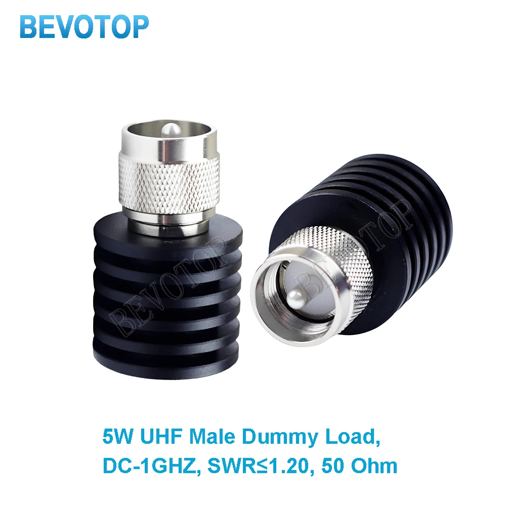 5W UHF PL259 Male Plug RF Coaxial Connector Termination Dummy Load 1GHz 50ohm Nickel Plated for RF Accessories