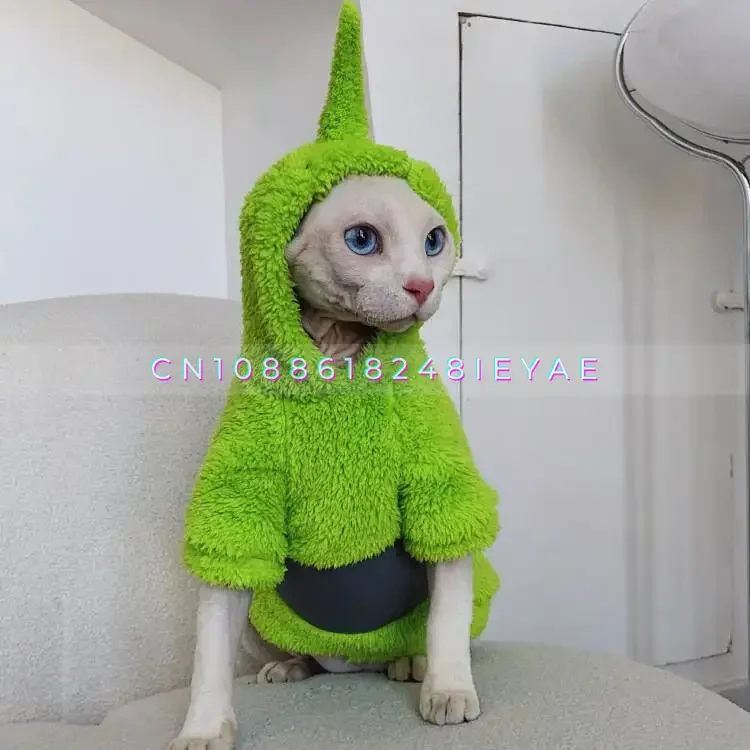 Winter Cat Clothes Plush Warm Cats Sweater Kitten Accesorios Kitten Clothes Devon Sphynx Clothes