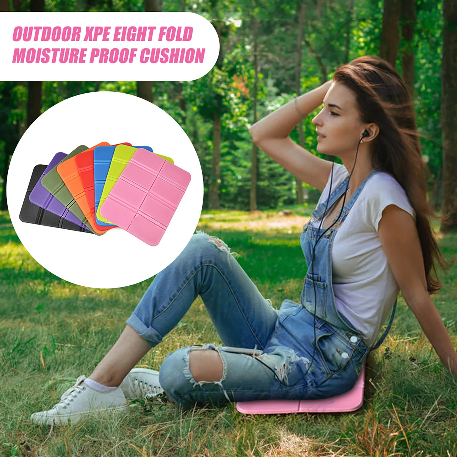 Moisture-Proof Folding Seat Mat Outdoor Cushion Foldable Sit Mat Waterproof Camping Cushion Seat for Hiking Tourism for Camping