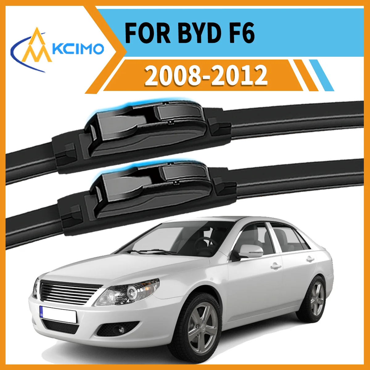 

2PCS High-Performance Wiper Blades For BYD F6 2008–2012 All-Weather Clarity Strong Frame Enhanced Driving Safety & Comfort
