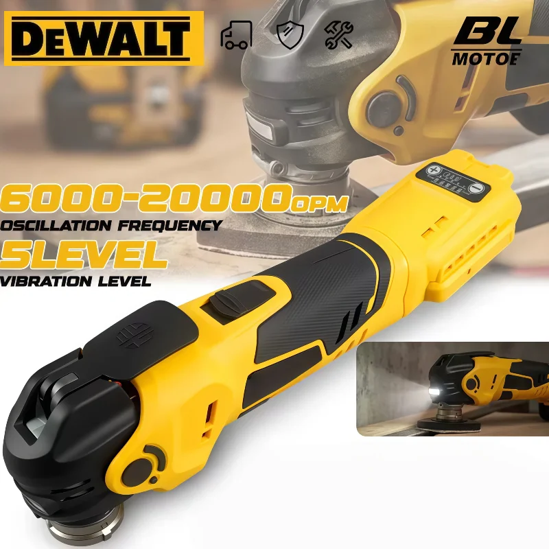 

DeWALT Brushless Oscillating Multi-Tools Electric Multifunction Tools Trimmer Shovel Cutting Machine Woodworking For 20V Battery