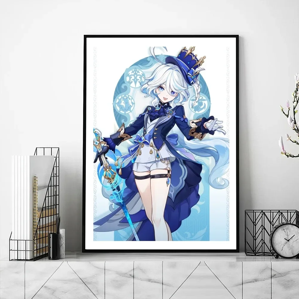 Genshin Impact Furina Poster, Gallery Prints, Canvas Painting, Wall Pictures, Living Room Sticker