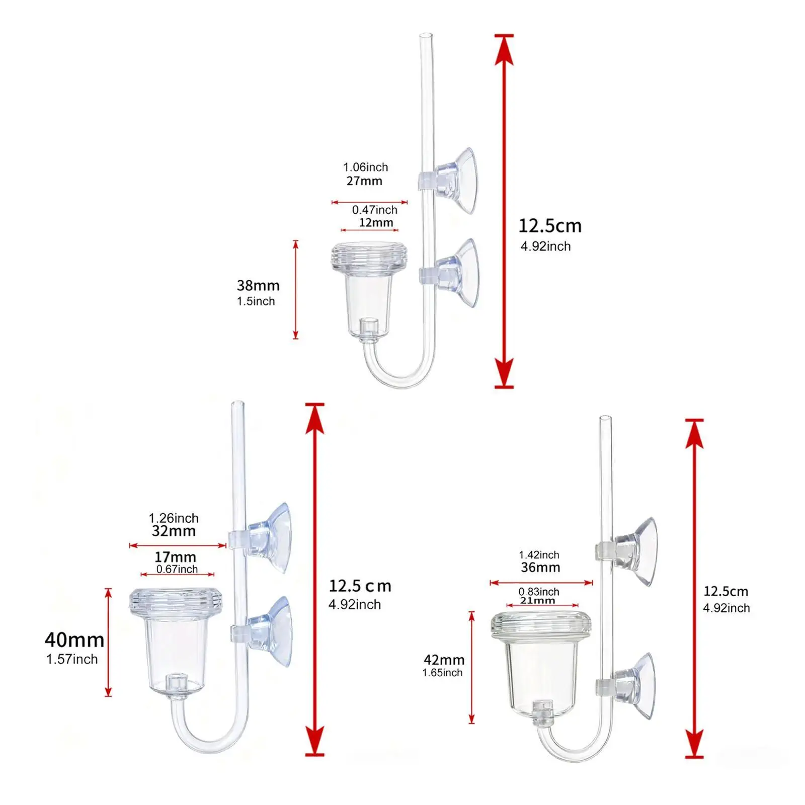 Aquarium Air Diffuser with Check Valve Plastic CO2 Generator Kit Fine Bubble Output for Aquascaping and Aquatic Plants