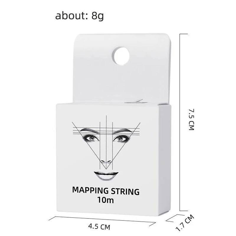 10Meter Mapping Pre-ink String for Microblading Eyebow Make Up Dyeing Liners Thread Permanent Positioning Eyebrow Measuring Tool