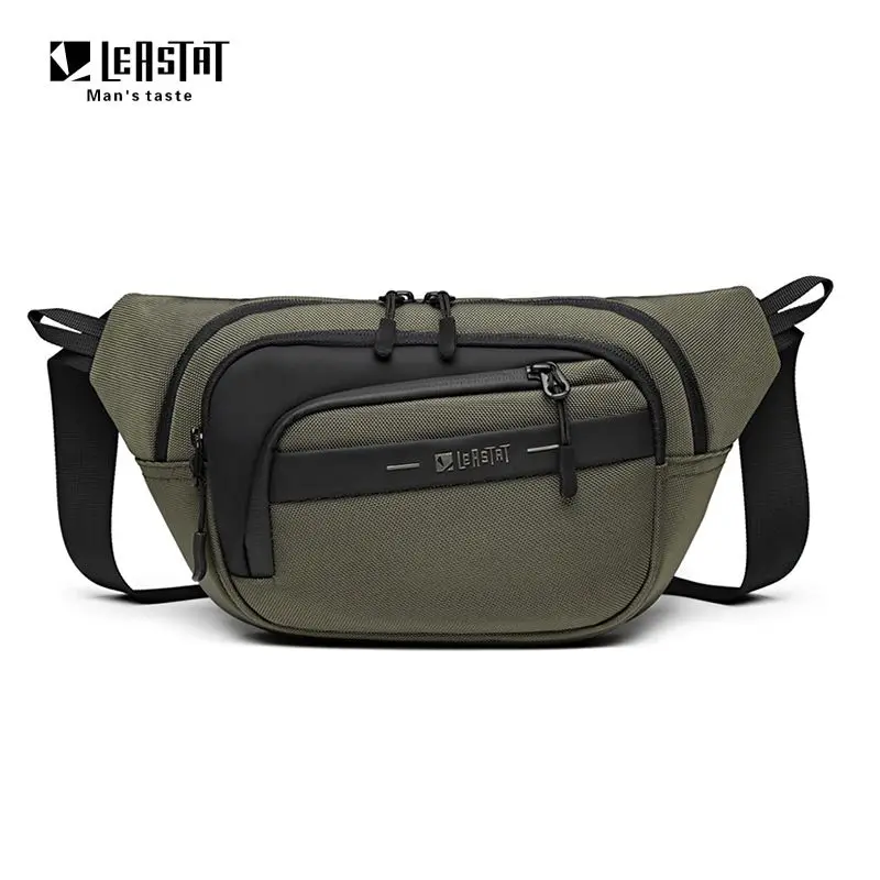 Sac banane étanche pour téléphone portable, sac banane zippé, ceinture de course et de jogging, sac de poitrine Oxford Grill, poudres