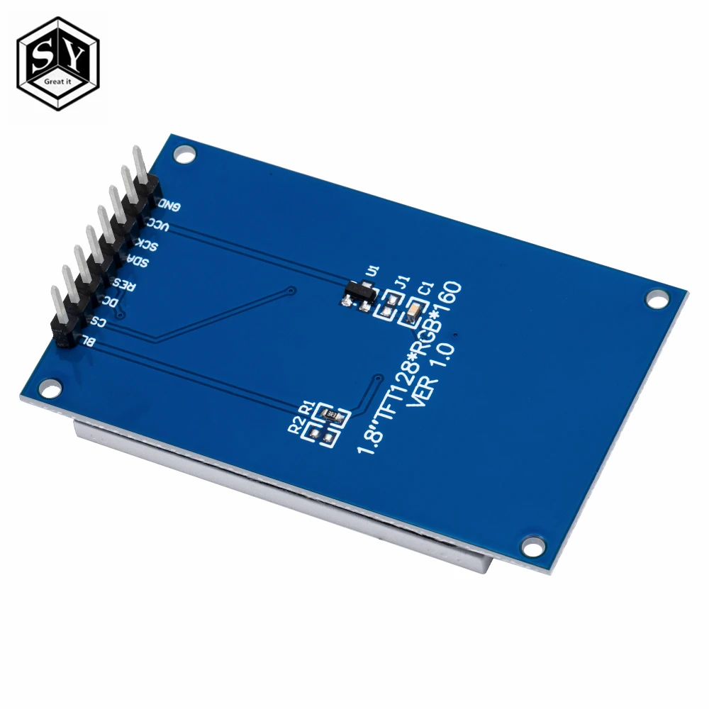 1.8 inch TFT 128x160 serial SPI display module wide angle color screen blue