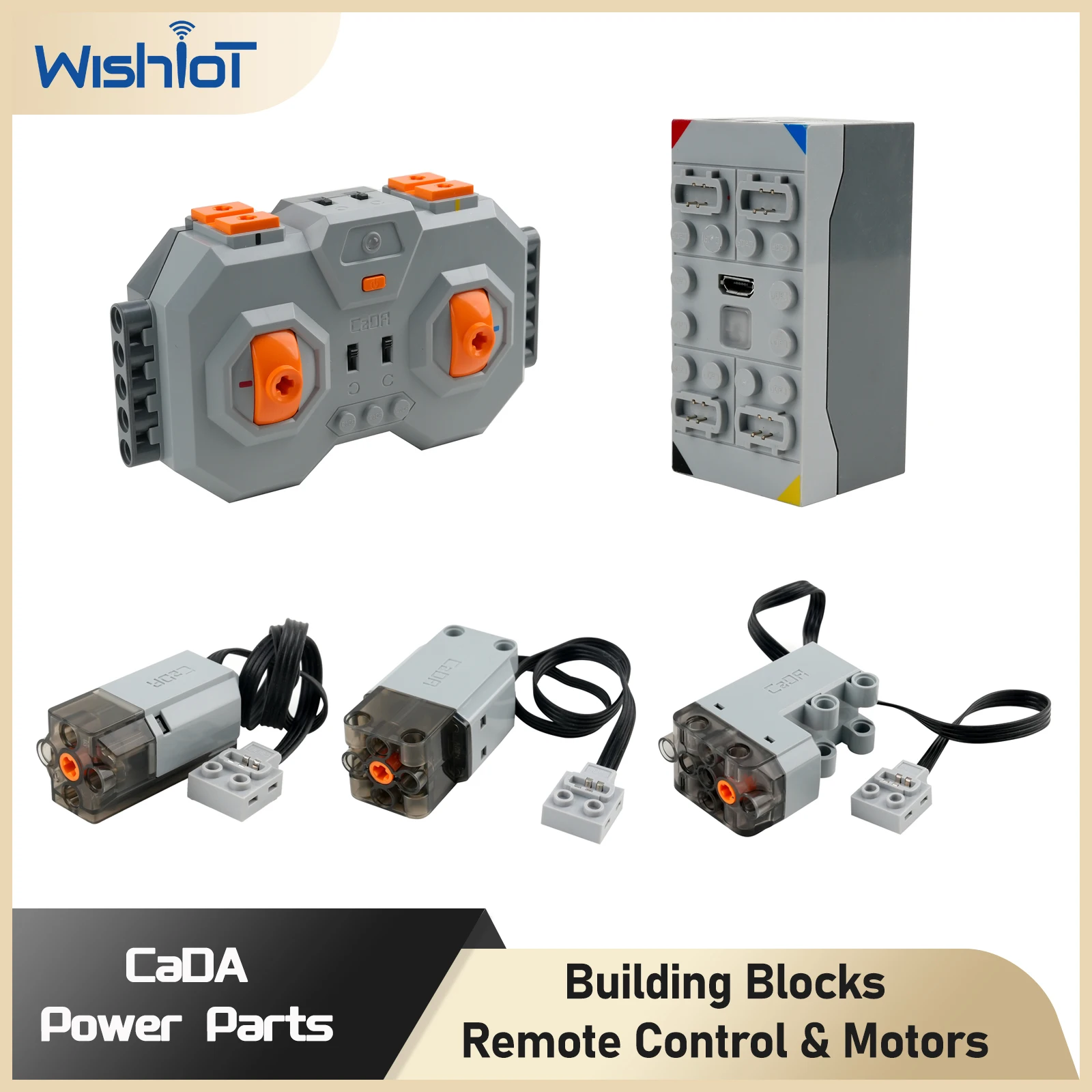 

CaDA Power Servo Motors Remote Control Kit for Building Blocks MOC Power Functions Car Model Power Upgrade Replacements Parts