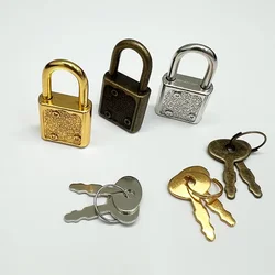 Good Quality Mini Archaize Padlocks Key Lock With Key Supplied For Jewelry Box Storage Box Diary Book Suitcase Gold Silver Color