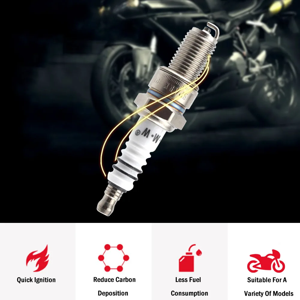 Motorcycle Honda Suzuki Yamaha Zonsen Ignition System Spark Plug A7TC D8TC 7EA9 L7T E6TC F5TC WIth High Performance Accesssory