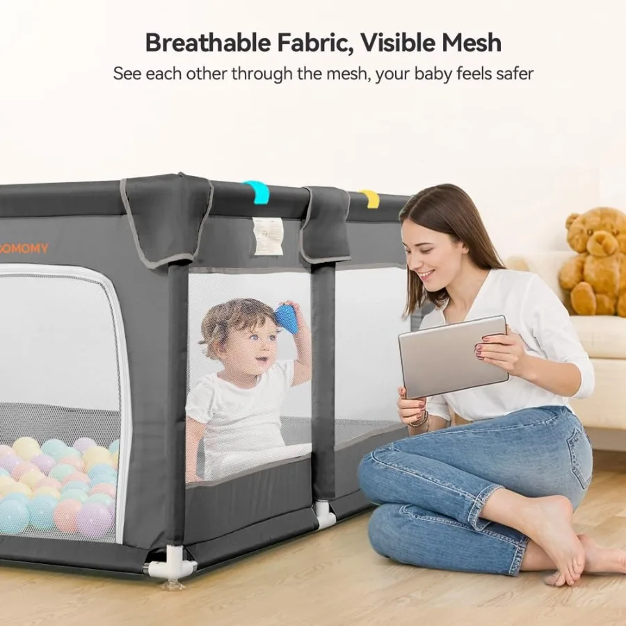 أقلام لعب للأطفال الرضع والأطفال الصغار، أقلام لعب صغيرة، مركز أنشطة لسياج الطفل الآمن وغير القابل للانزلاق، تصميم شبكي كامل #3